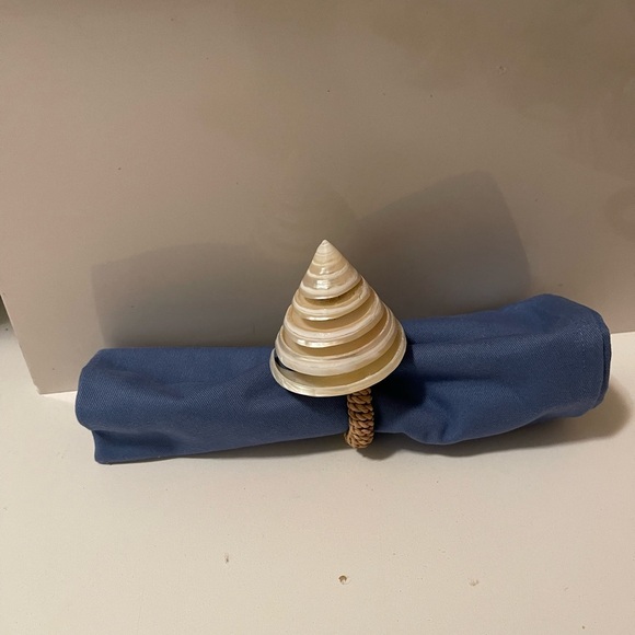 Pearled Trochus Spiral Cut Shells napkin rings are gorgeous and unique - Picture 2 of 11